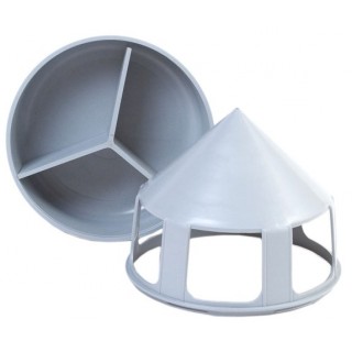 Grey Grit Feeder with compartment