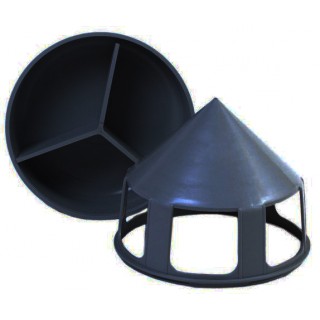 Black Grit Feeder with Compartment