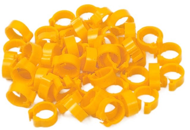Yellow 5mm Numbered Rings