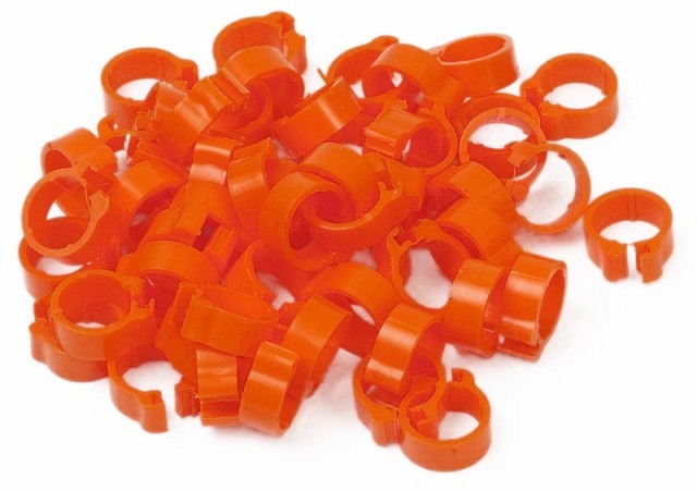 Orange 5mm Numbered Rings