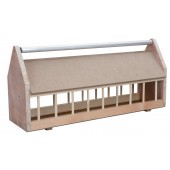 Wooden Feeder with Metal Roll Bar 100cm