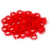 Red Numbered Rings 8mm